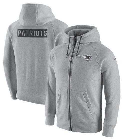 Men's New England Patriots Nike Gridiron Gray 2.0 Full-Zip Hoodie - Ash FengYun,We sell and wholesale Men's New England Patriots Nike Gridiron Gray 2.0 Full-Zip Hoodie - Ash FengYun on line form chian!